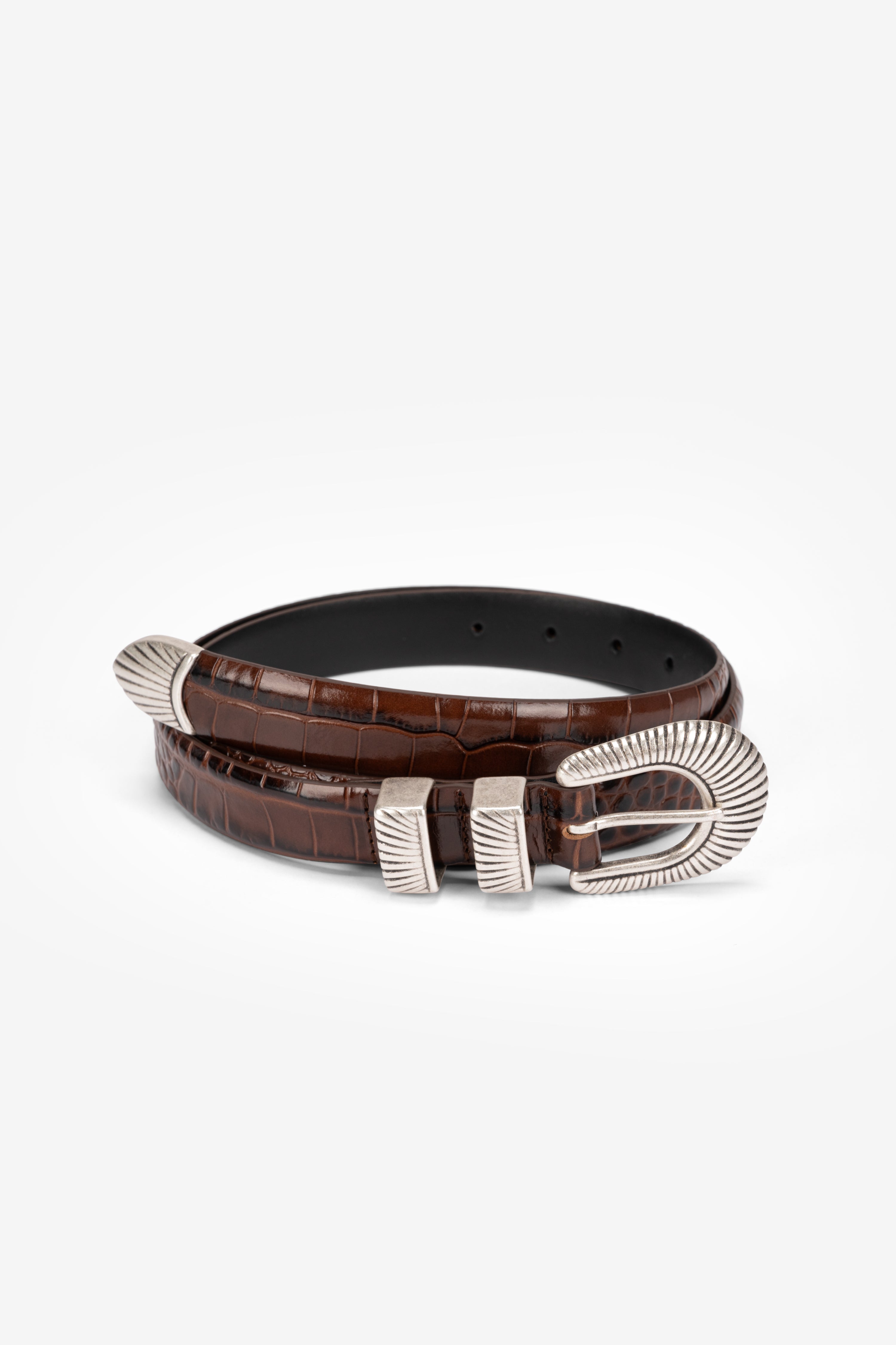 Belt Croco Bruciato