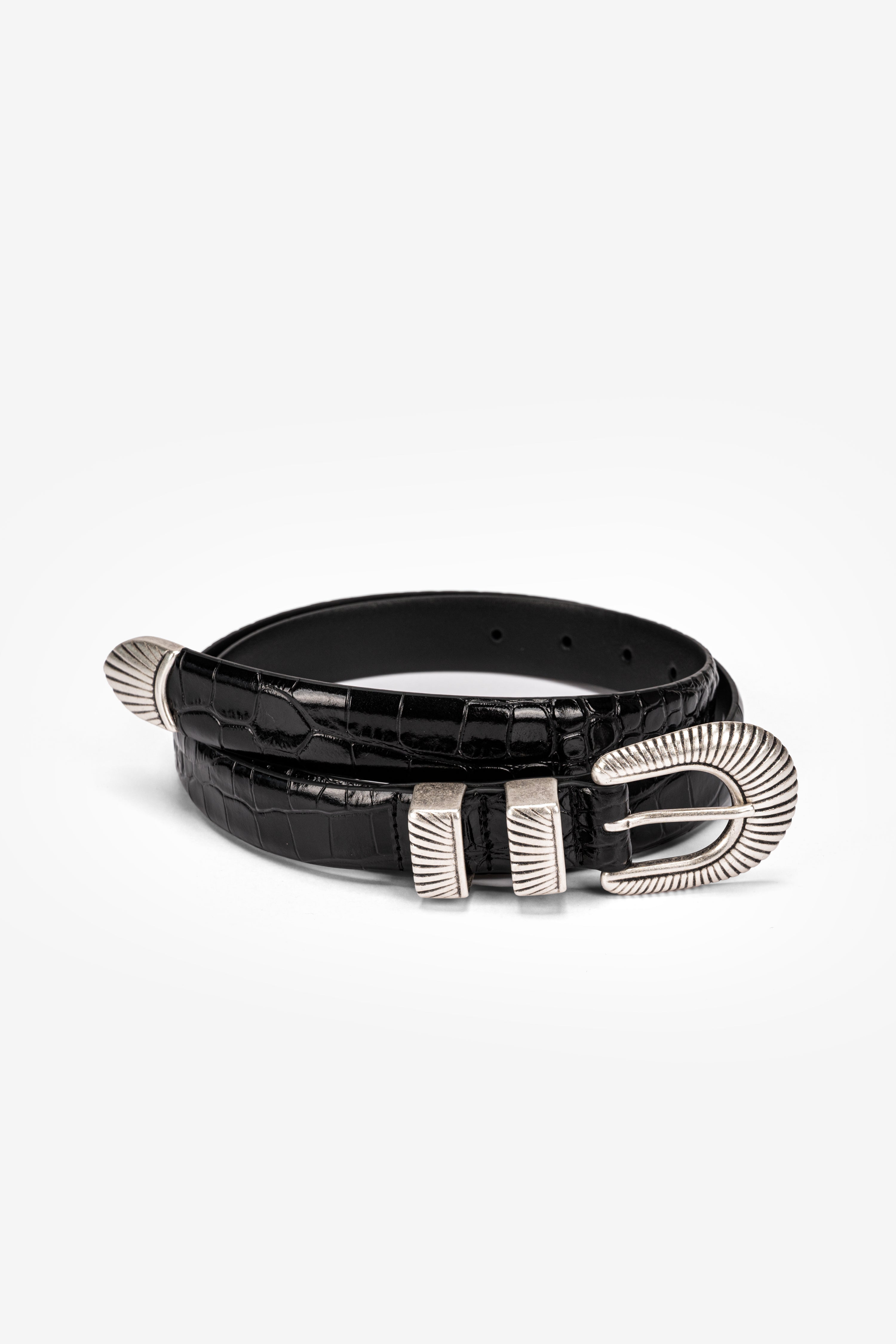 Belt Croco Nero