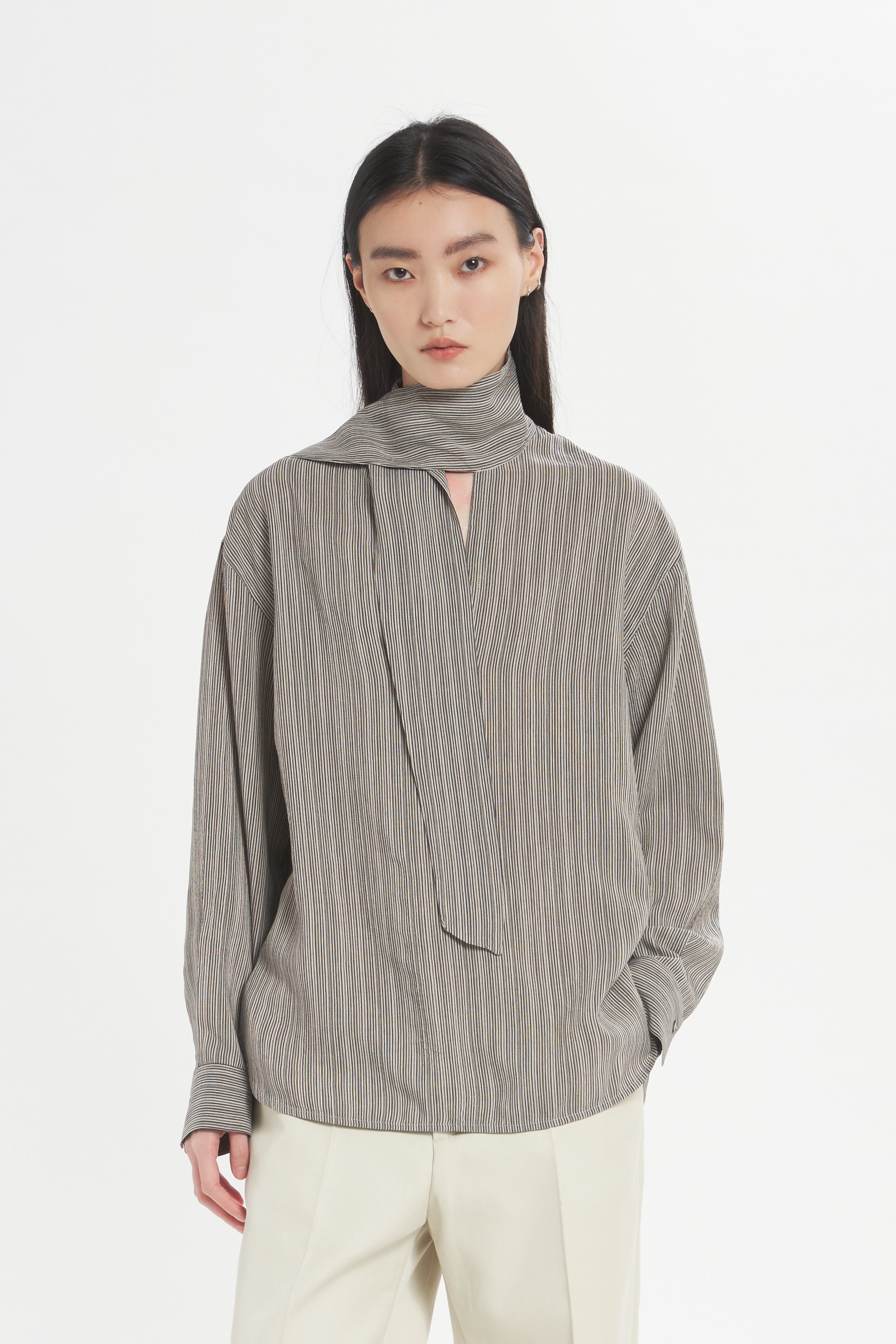 Shirt Flo Lista Nero