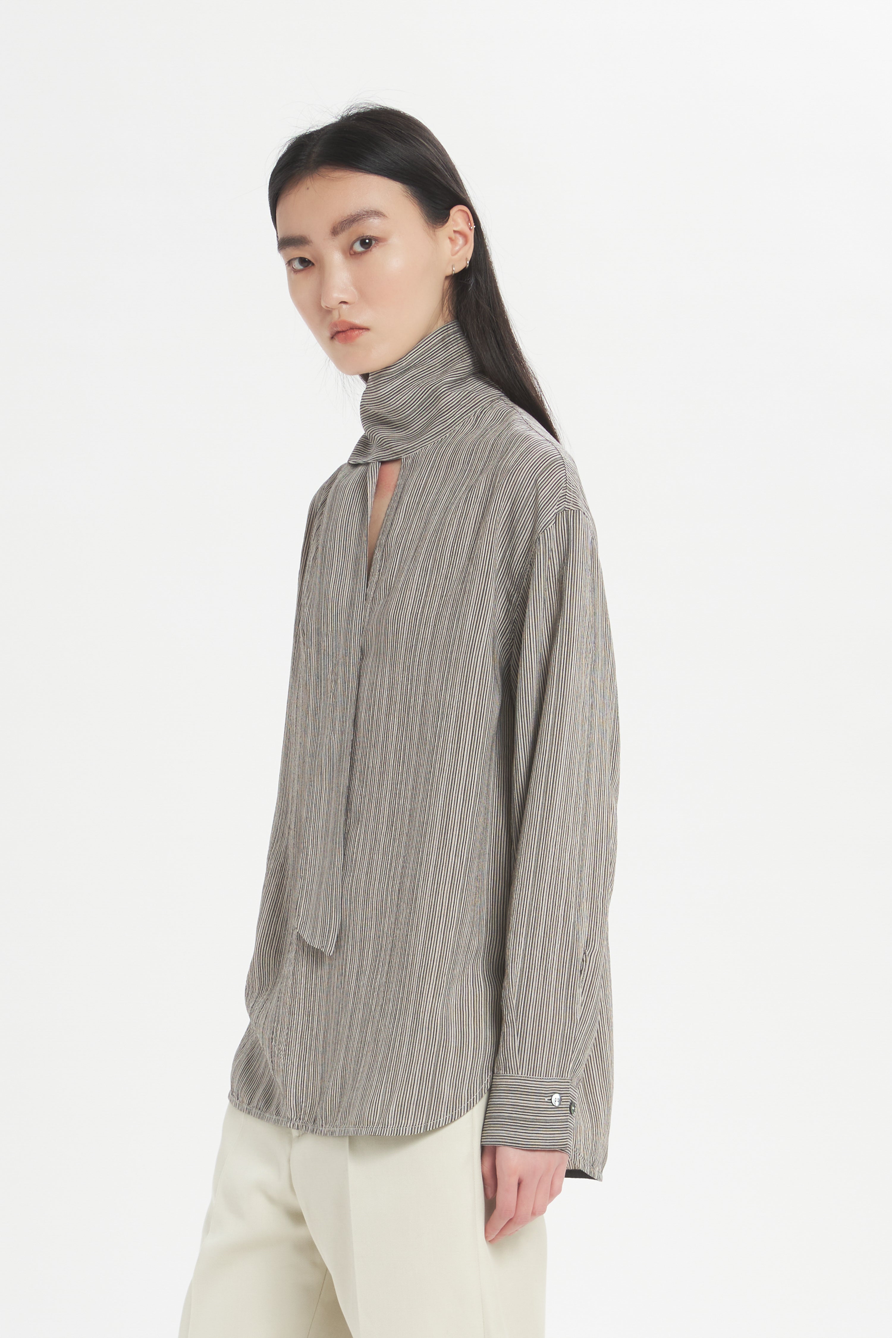 Shirt Flo Lista Nero