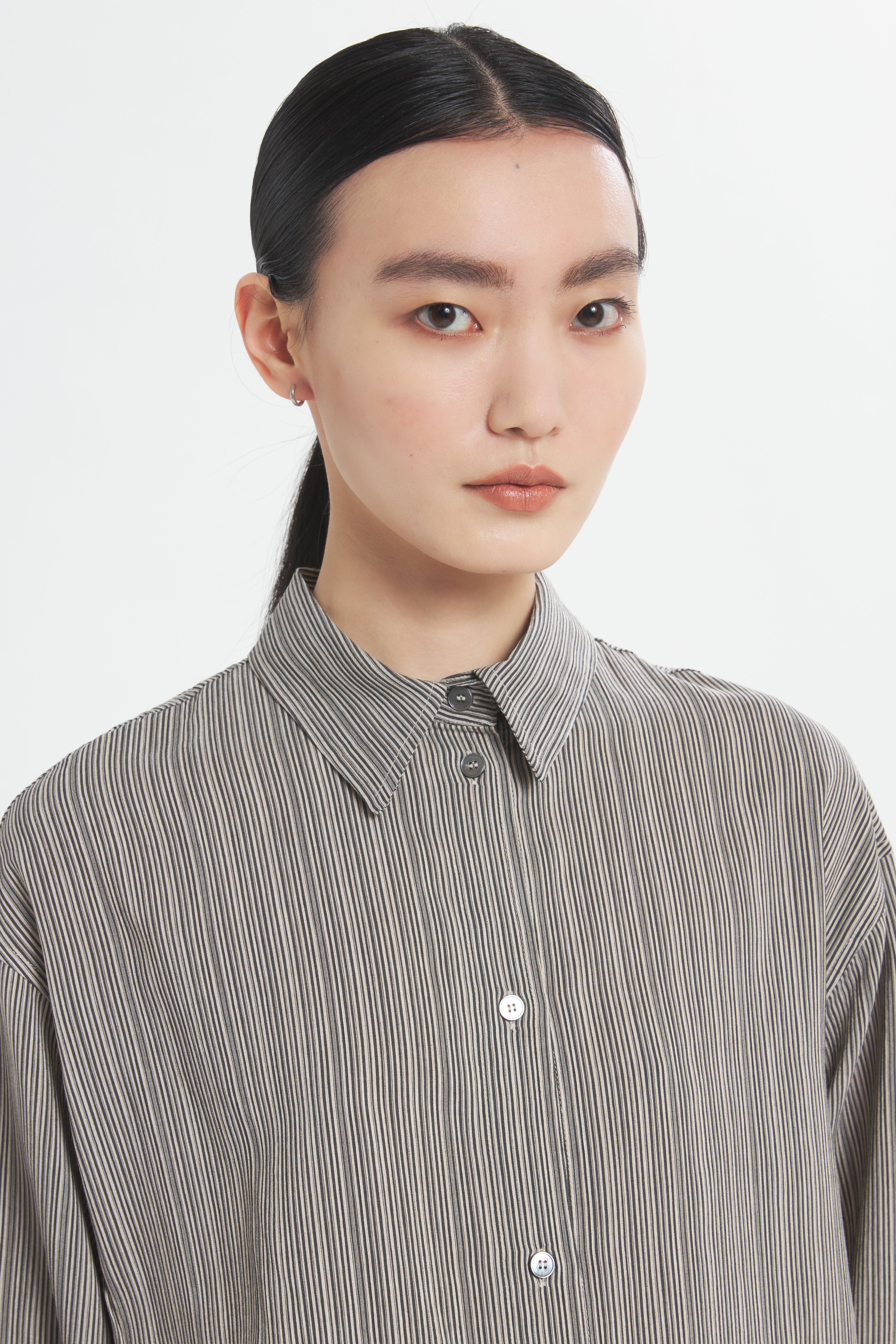 Camicia Mimma Lista Nero