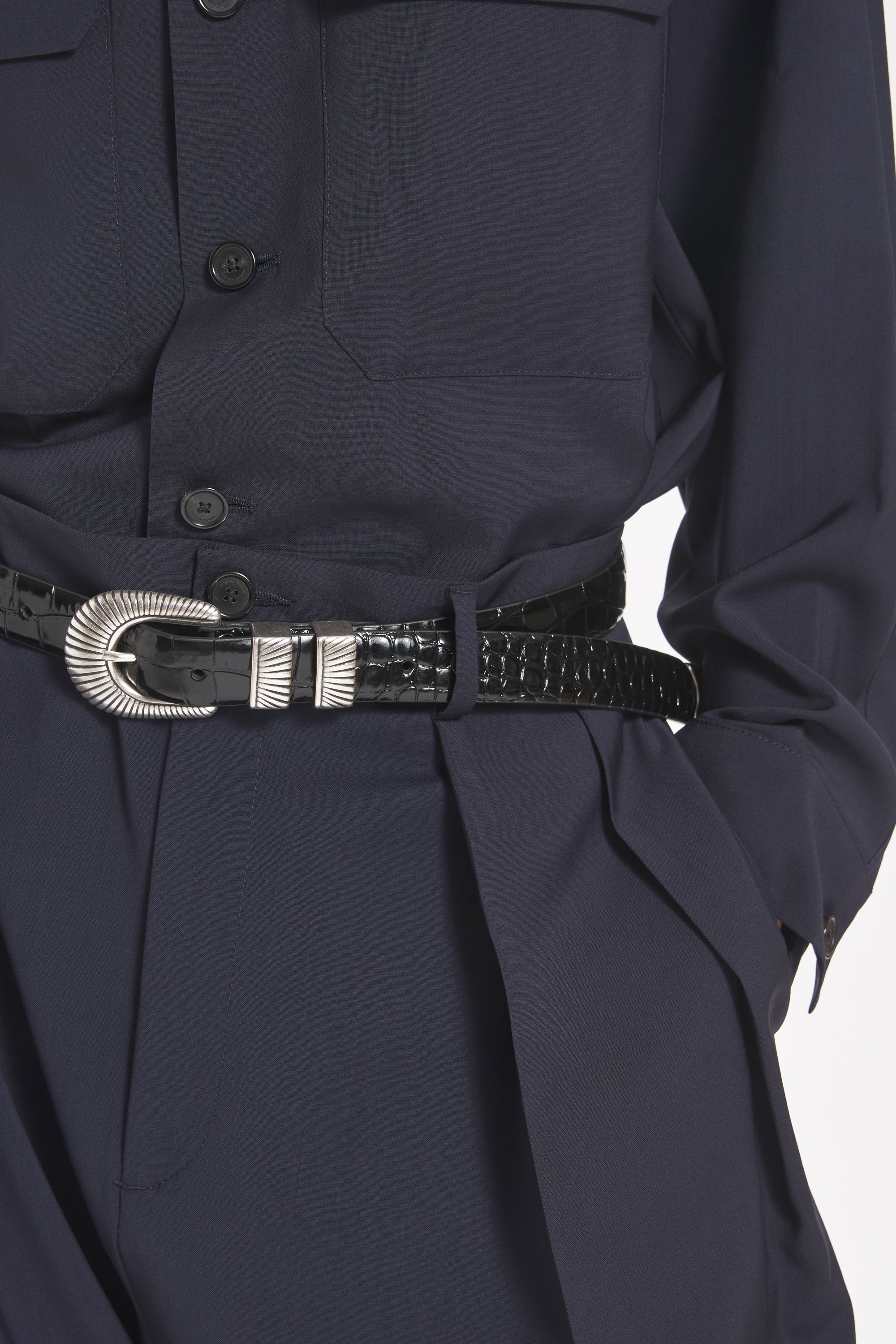 Belt Croco Nero