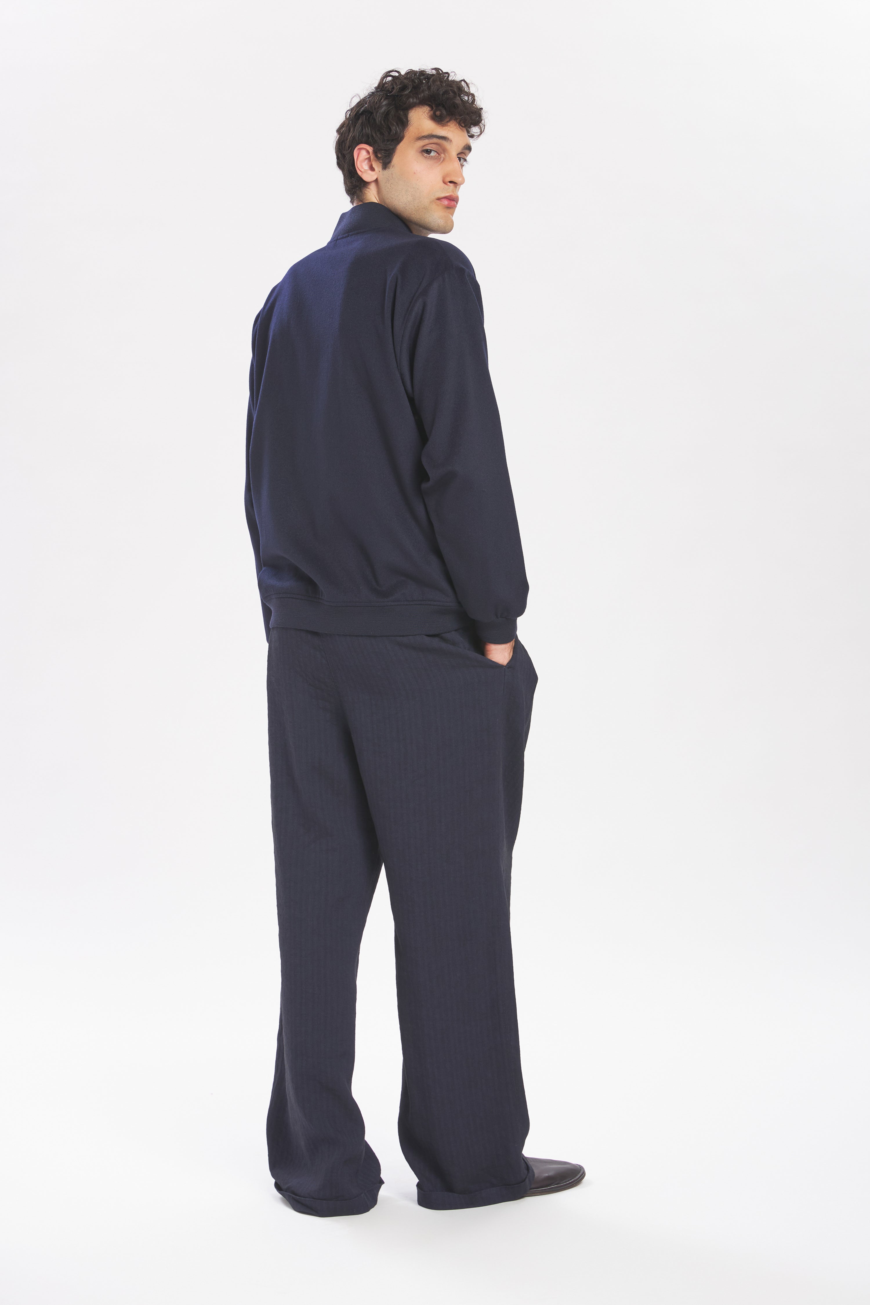 Blouson Gabier Cachemire Navy