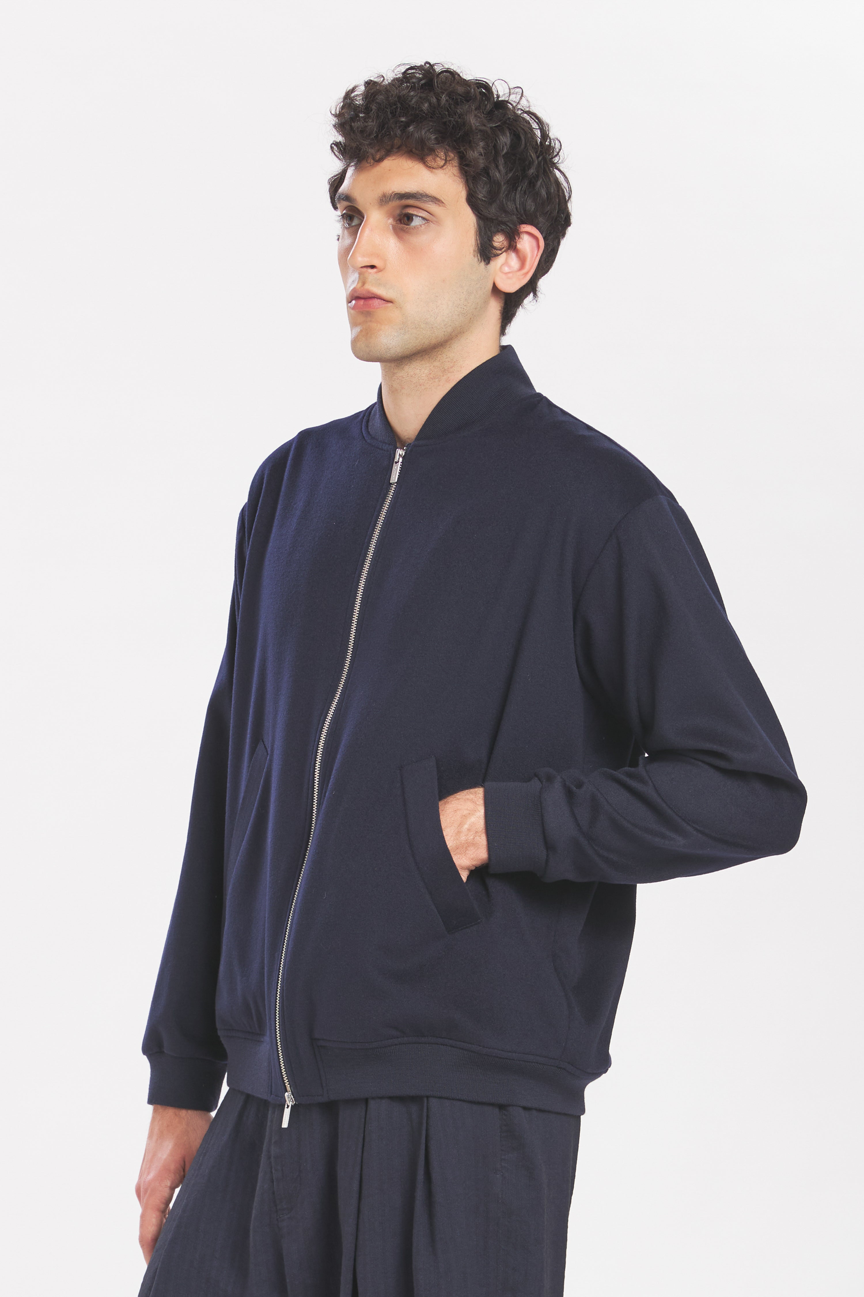 Blouson Gabier Cachemire Navy