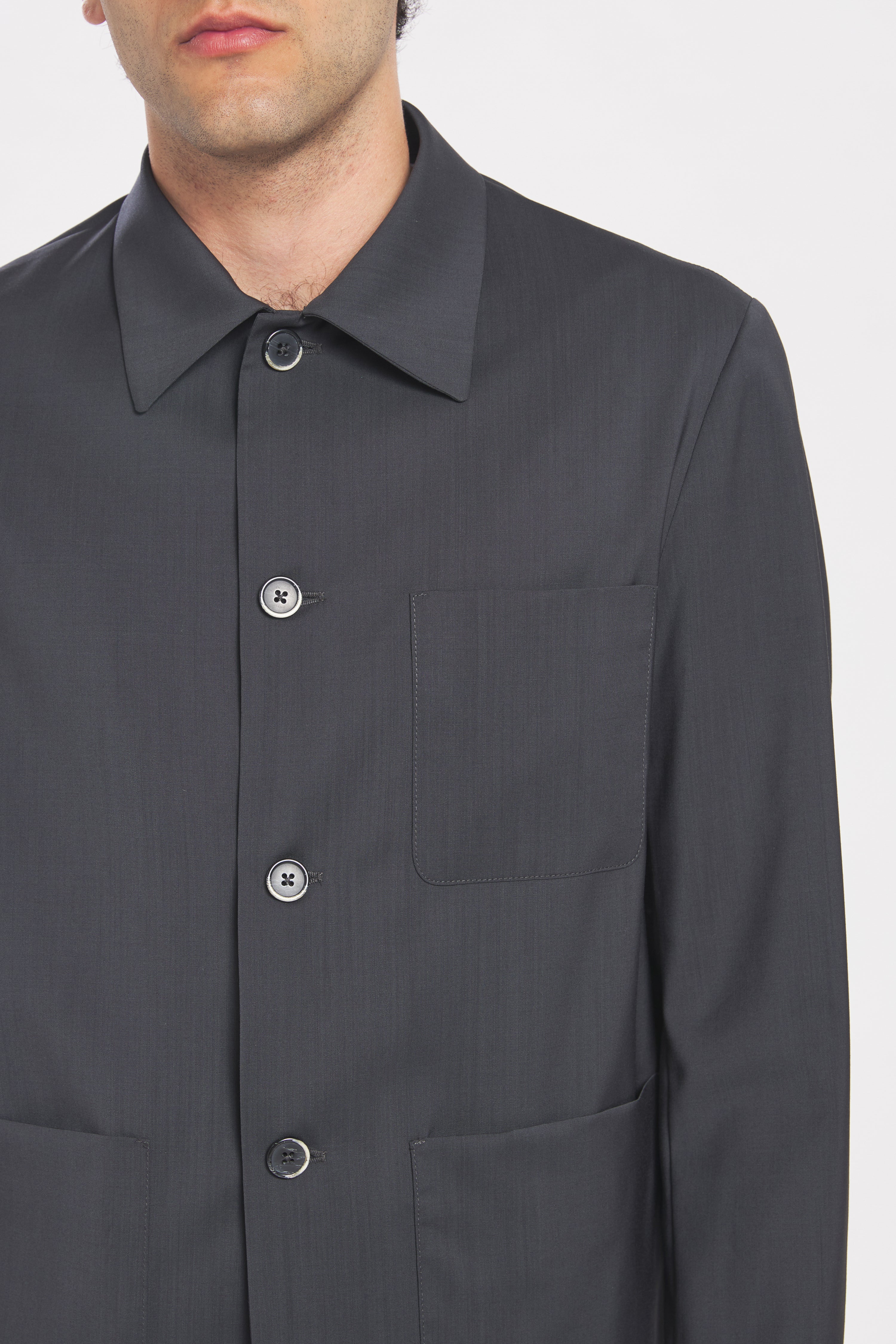 Overshirt Visal Tropical Piombo