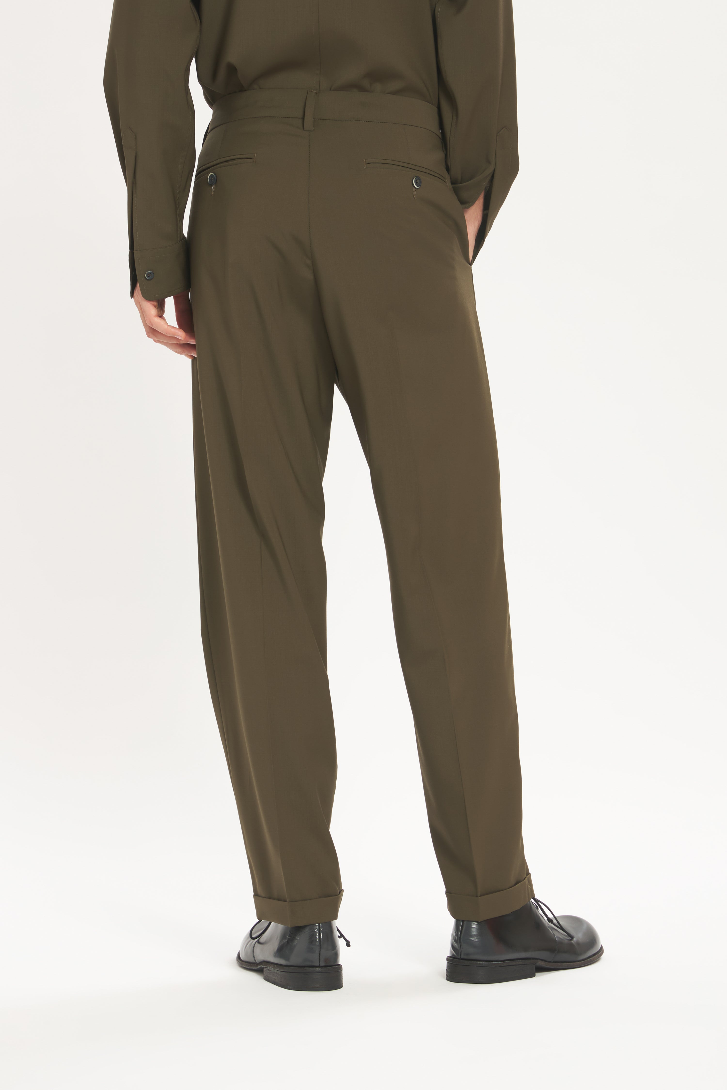 Trousers Drapier Tropical Oliva