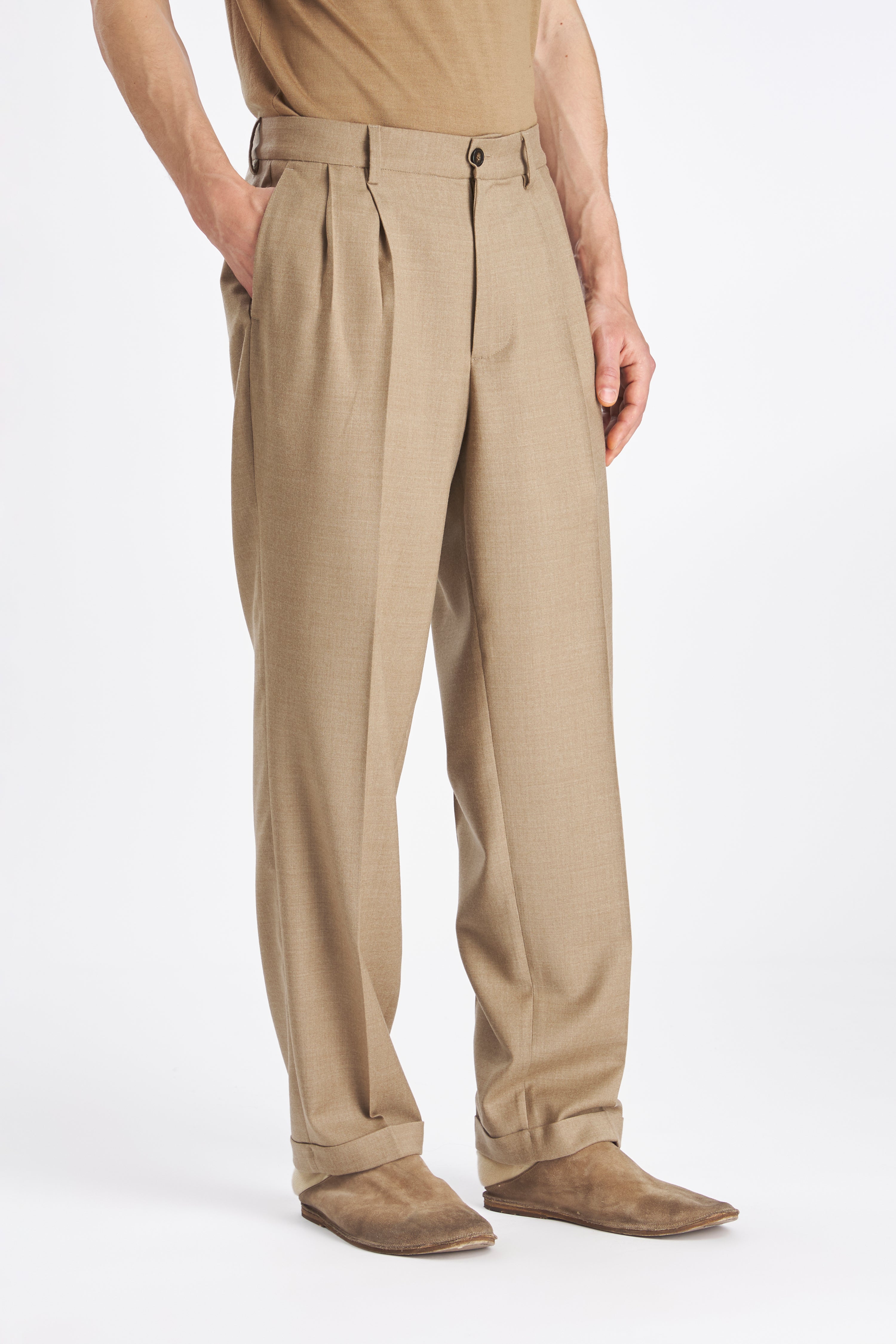 Pantalone Drapier Flan Cammello
