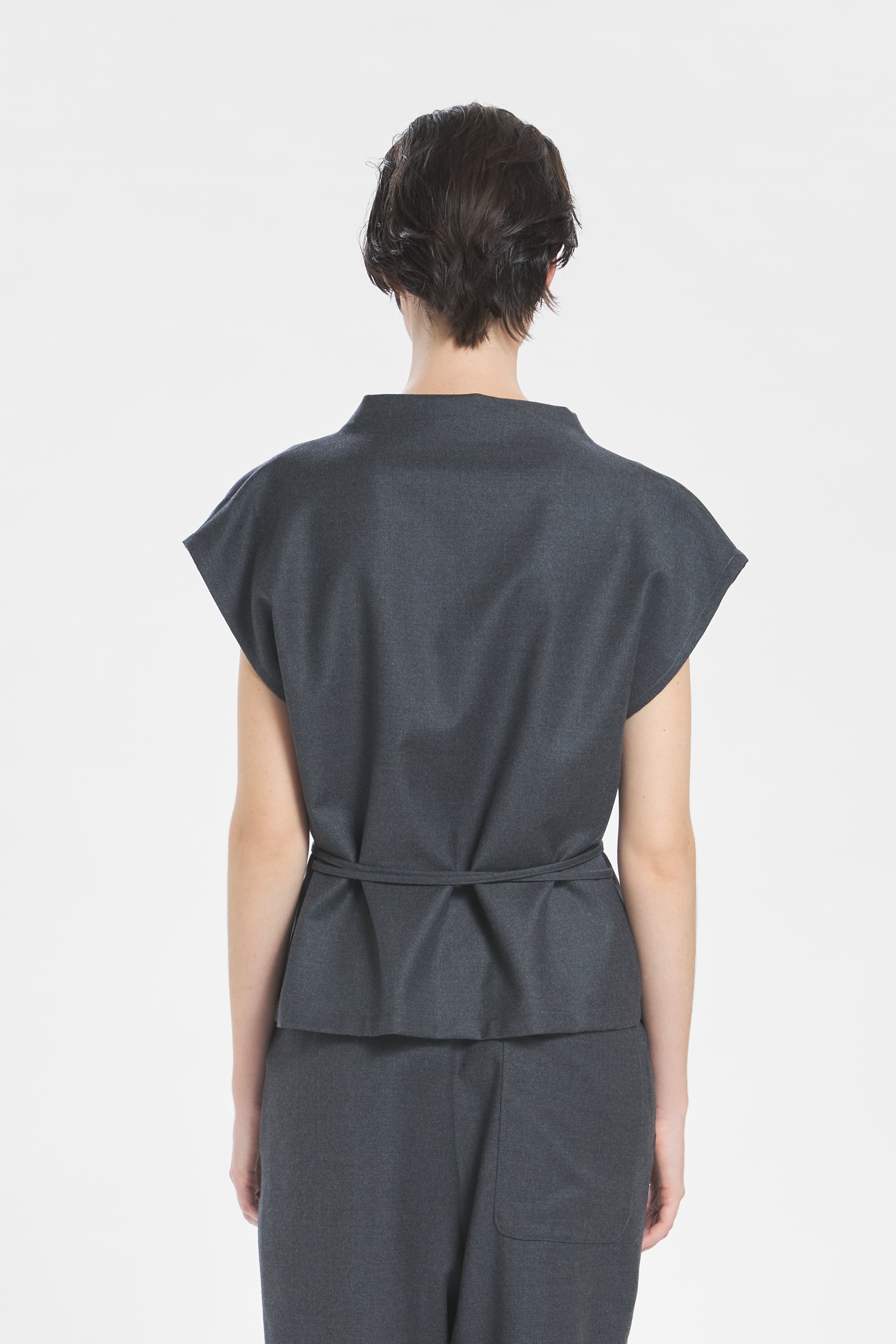 Top Bianchina Flan Grigio