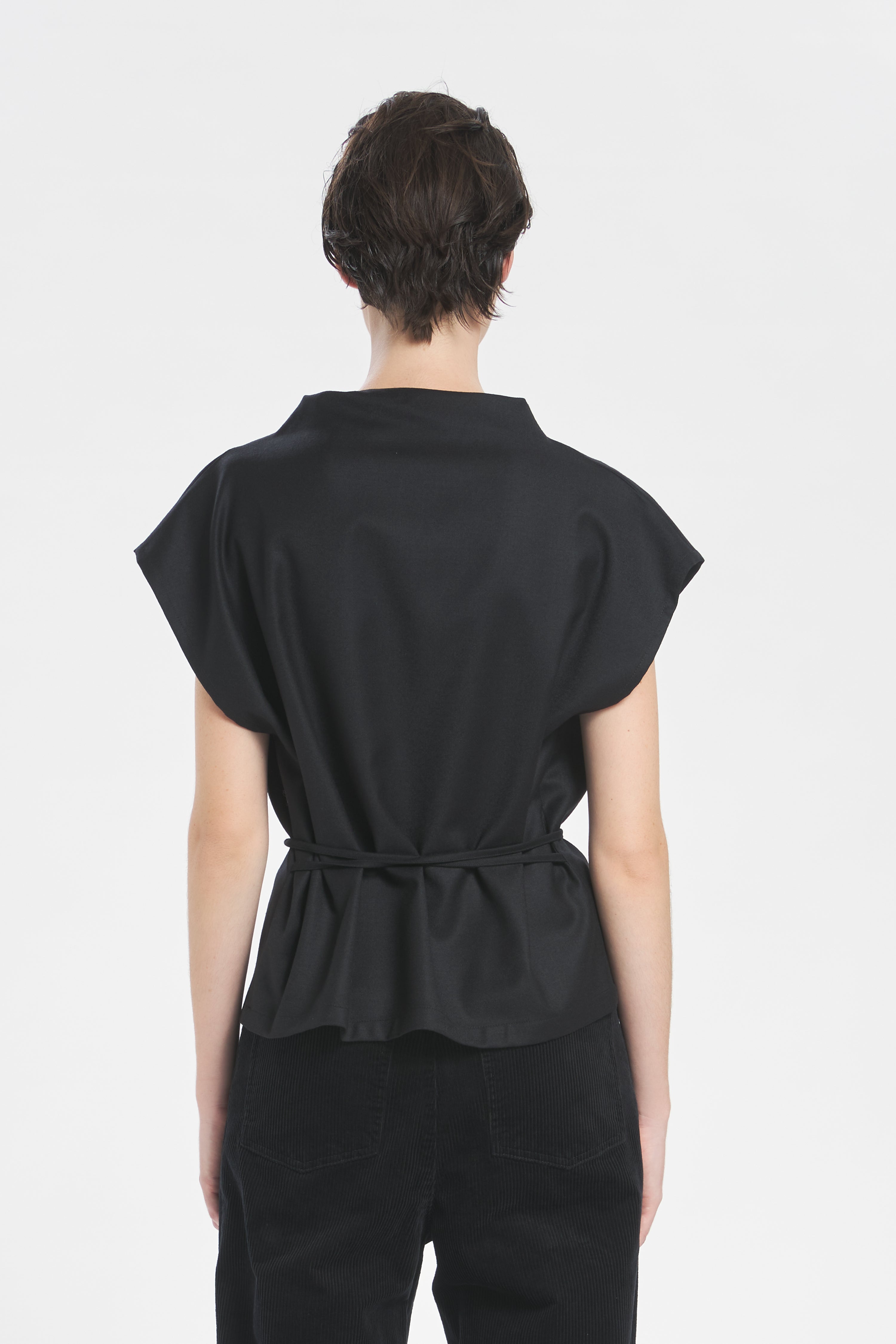 Top Bianchina Flan Nero