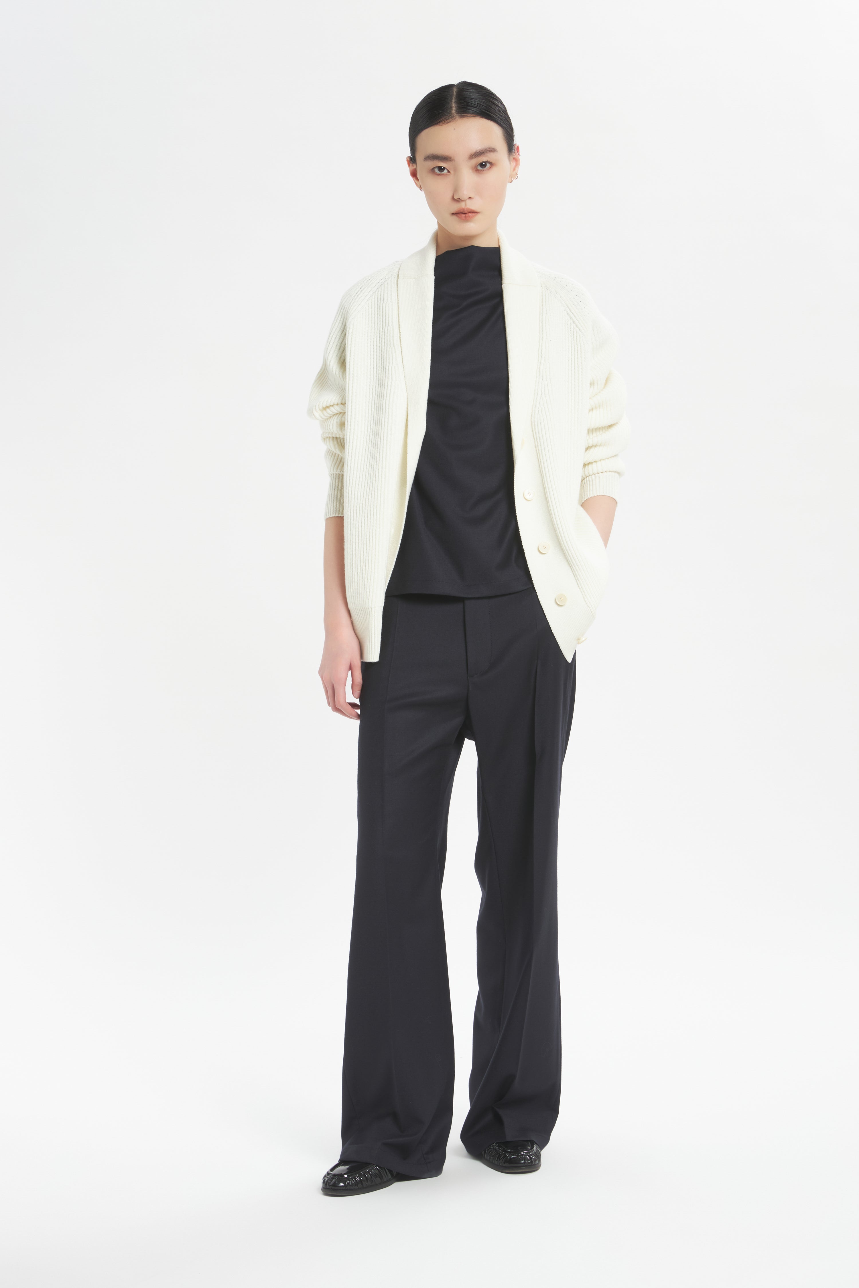 Top Bianchina Flan Navy