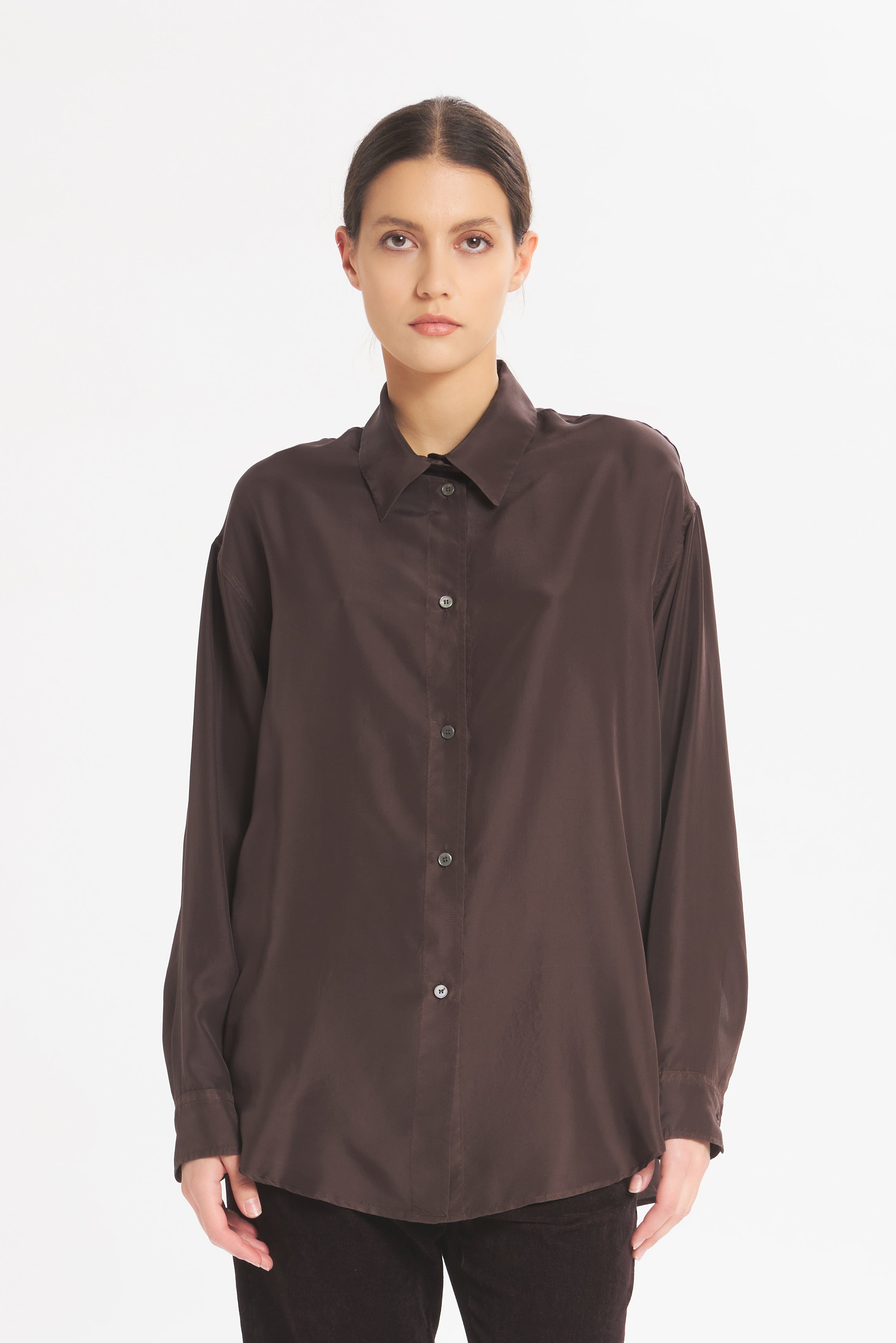 Camicia Mimma Pura Caffè