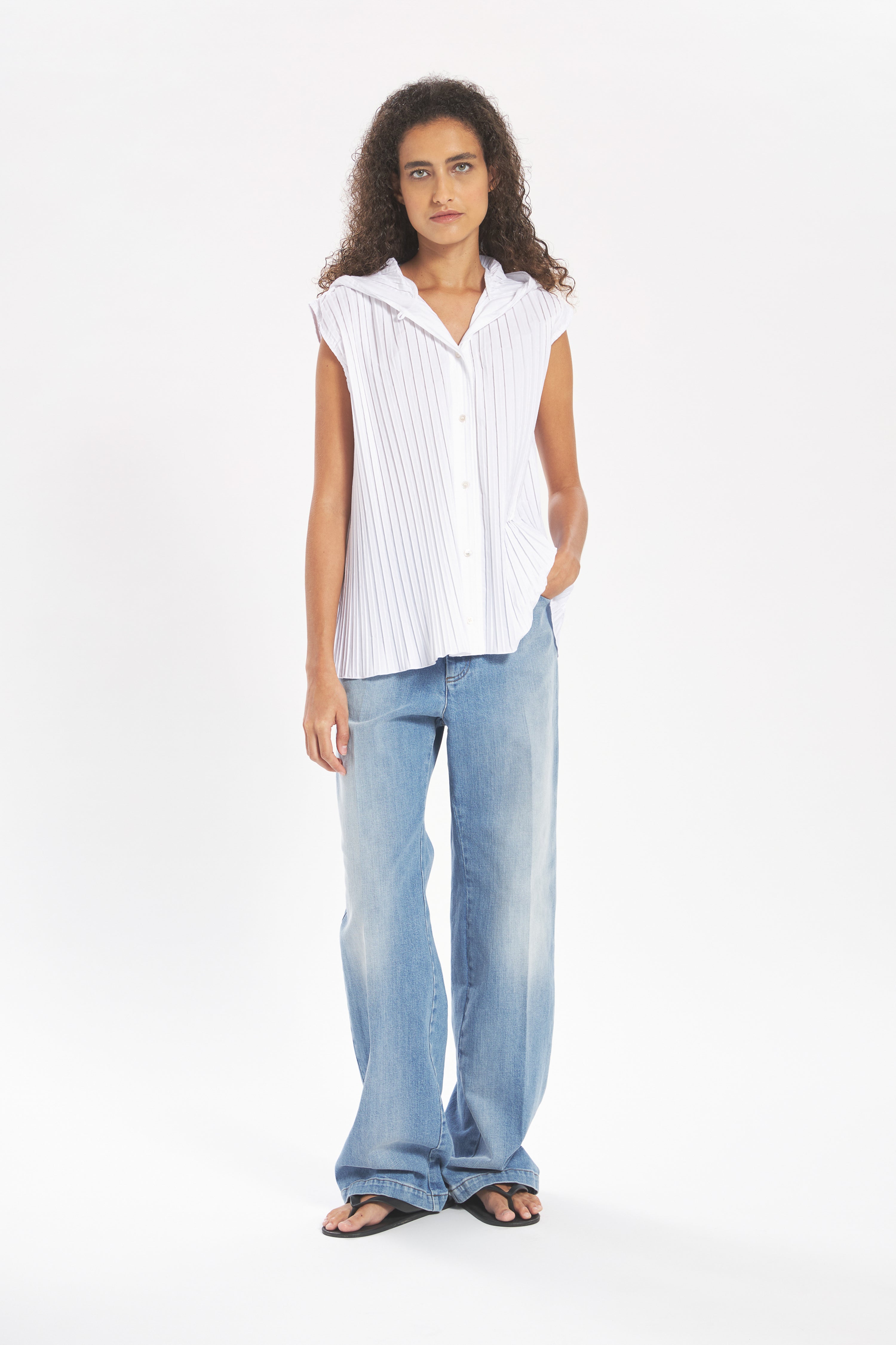 Camicia Manta Plico Bianco