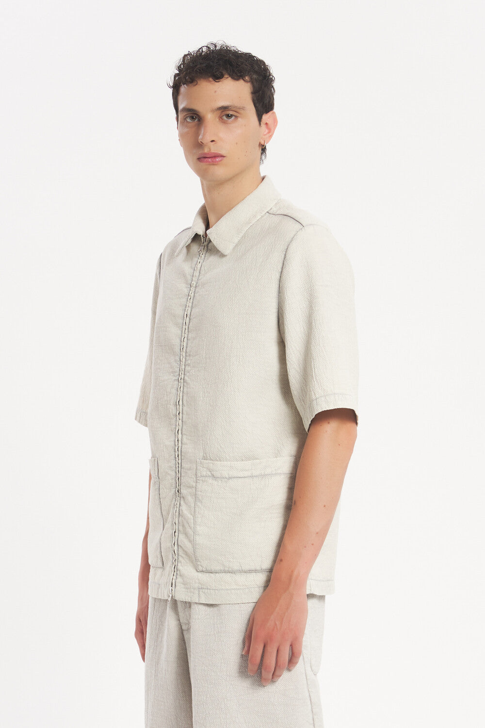 Overshirt Piomber Crespon Perla