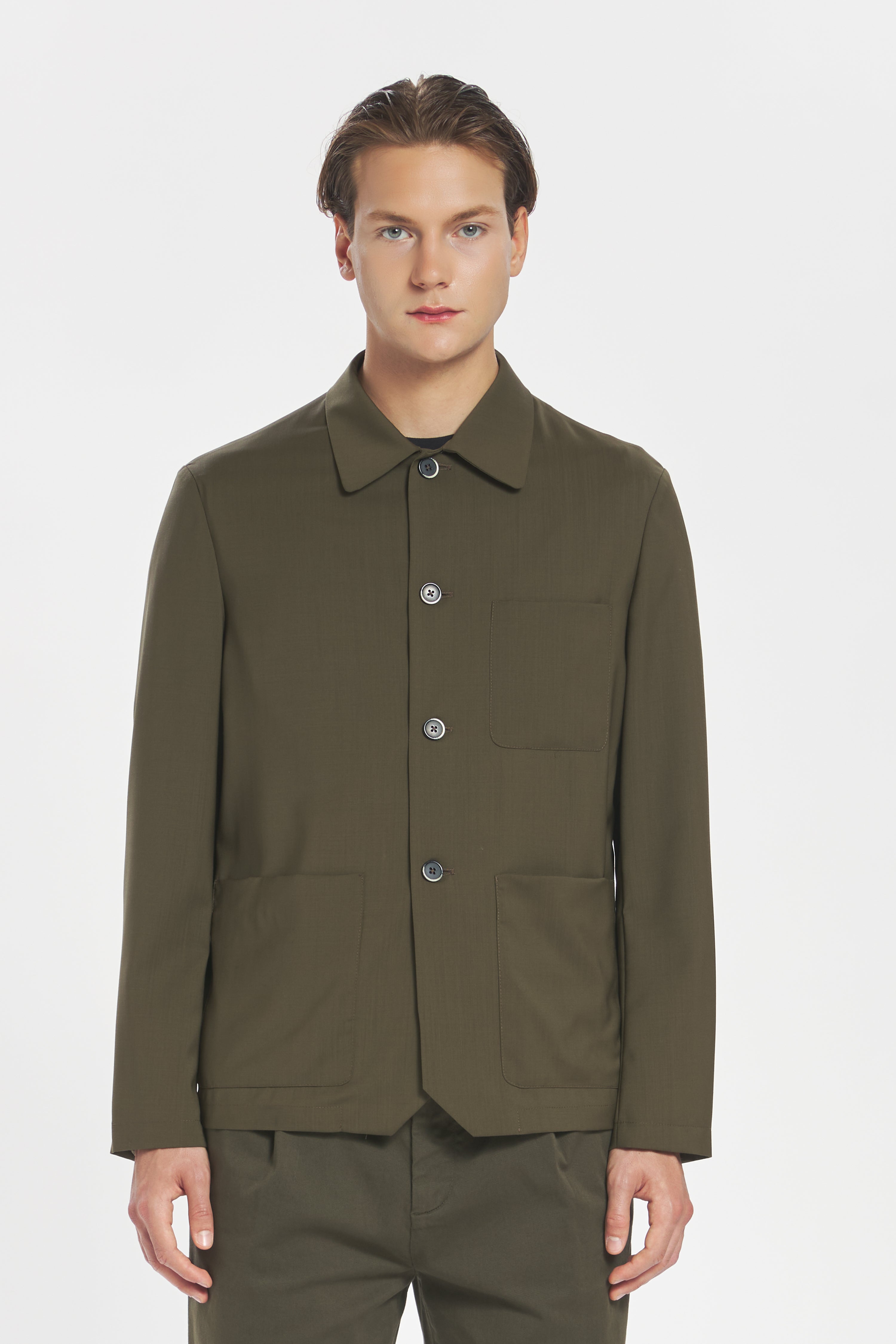 Overshirt Visal Tropical Oliva