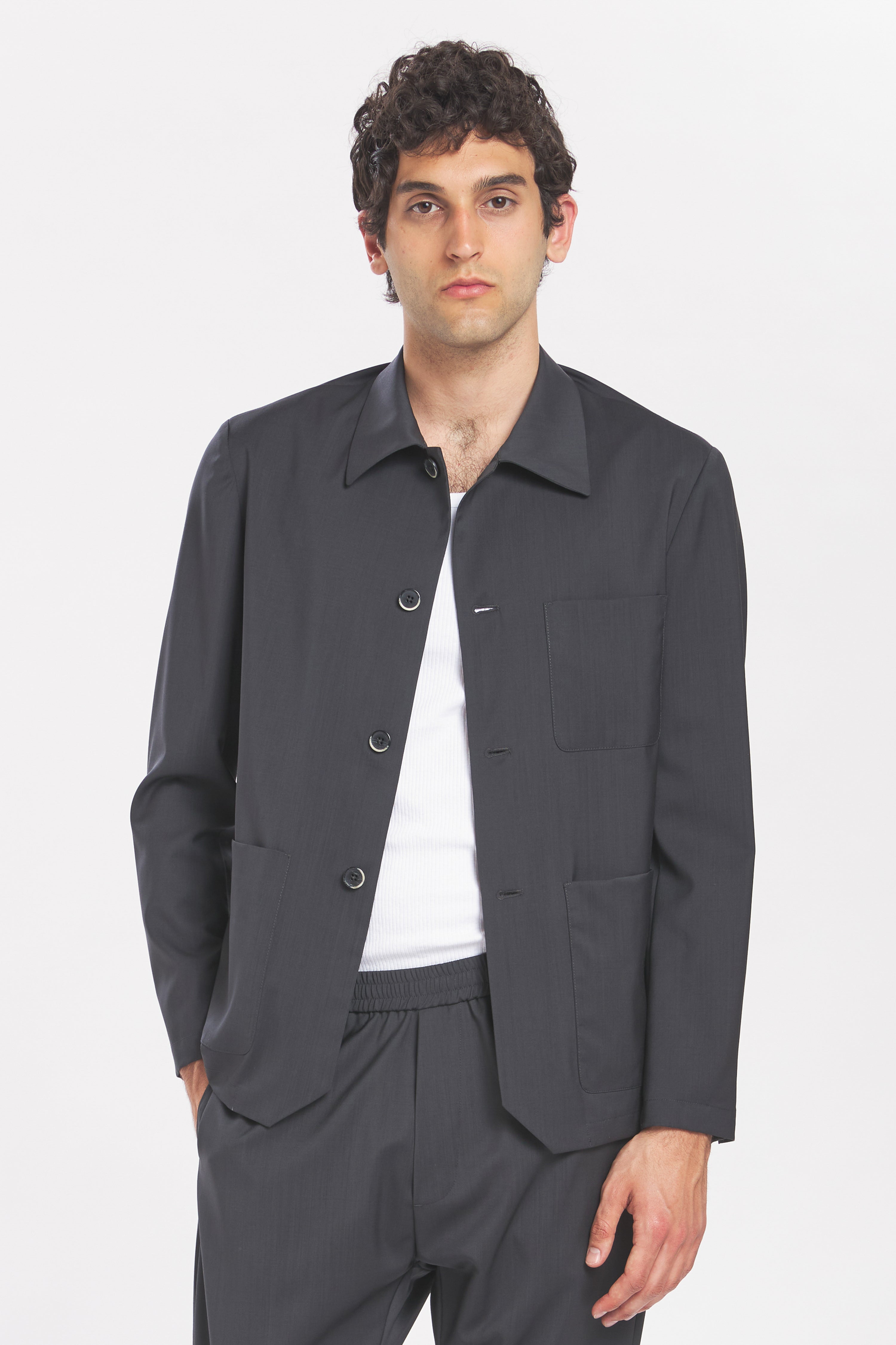 Overshirt Visal Tropical Piombo