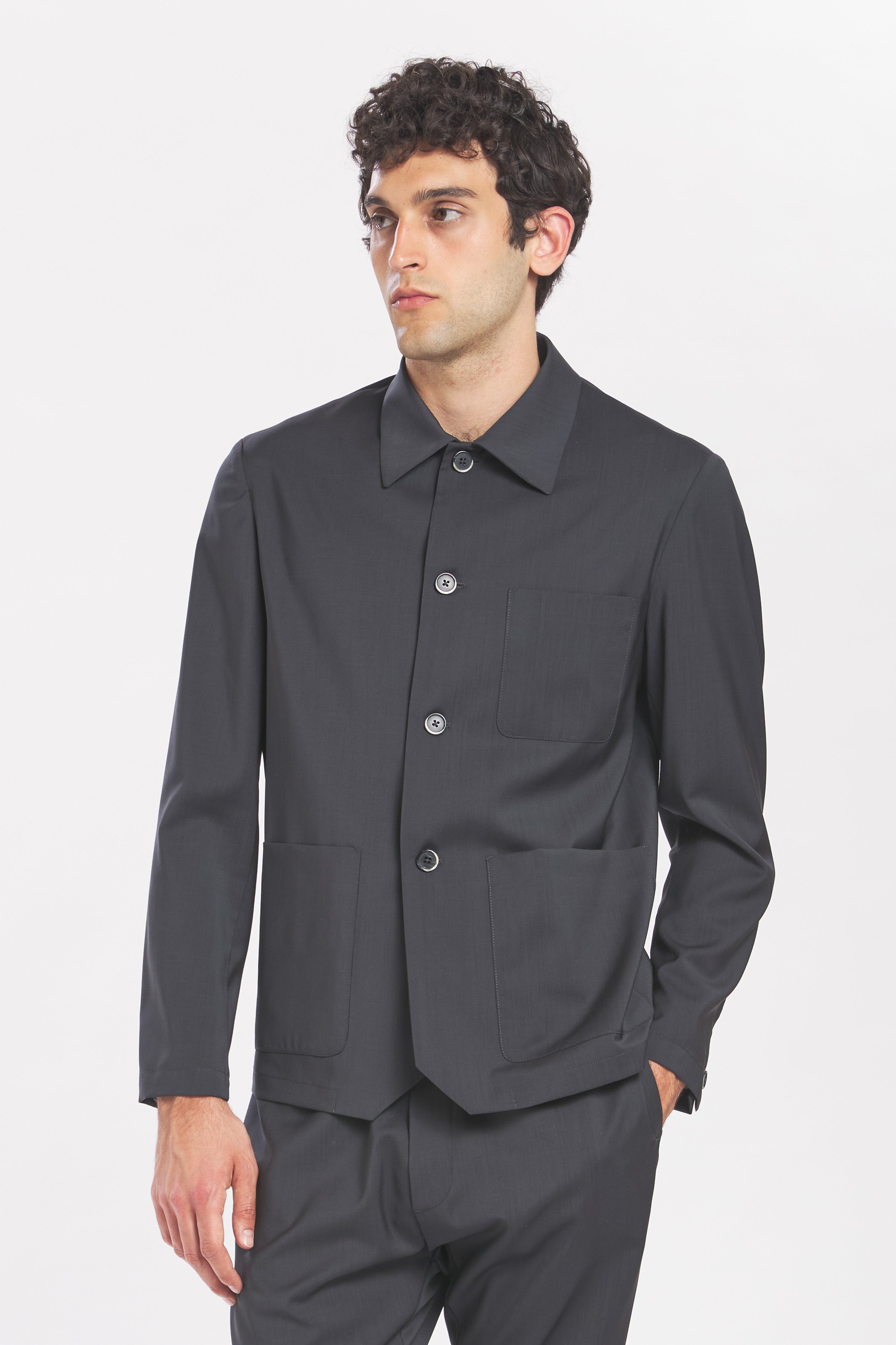 Overshirt Visal Tropical Piombo