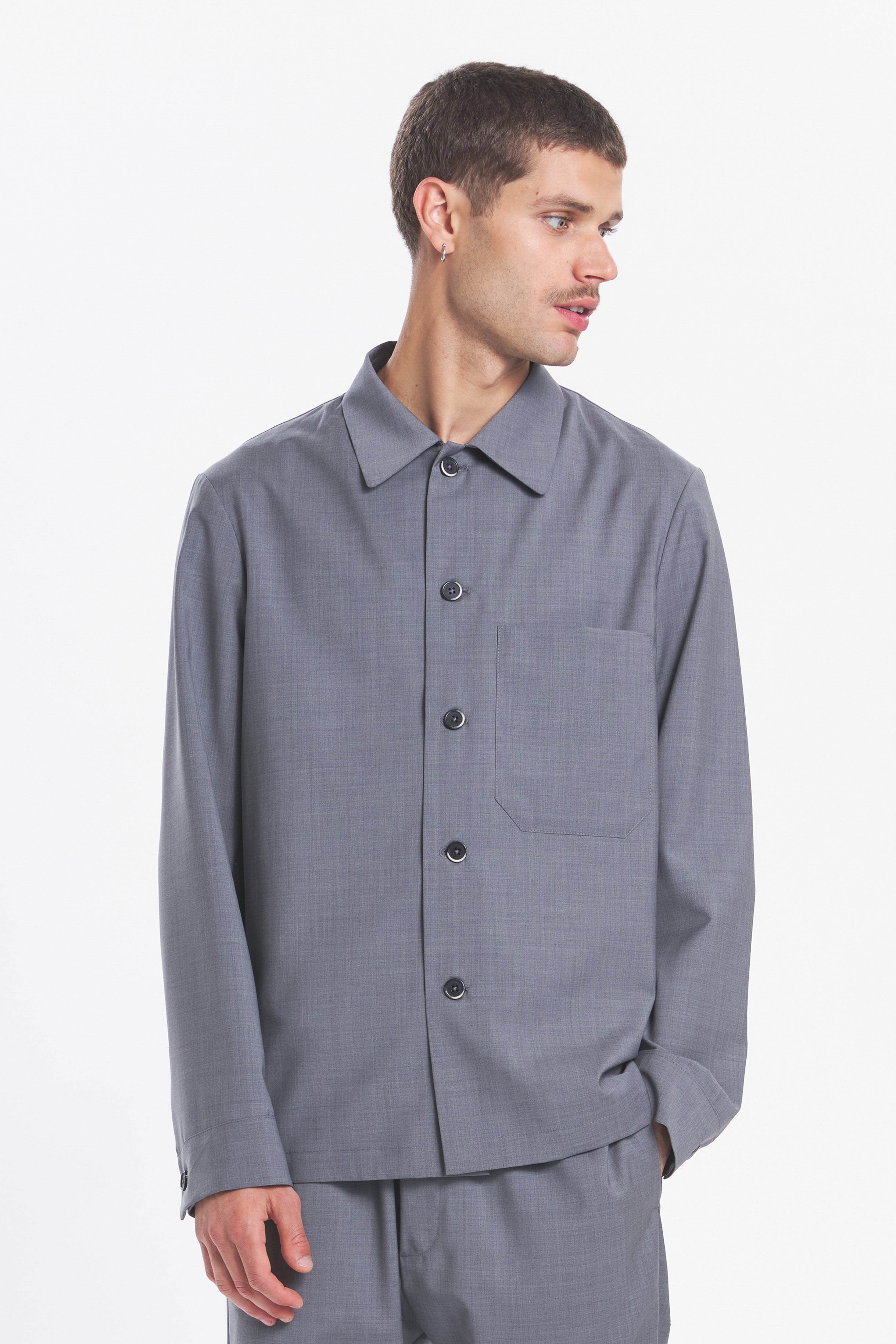Overshirt Cedrone Tropical Grigio
