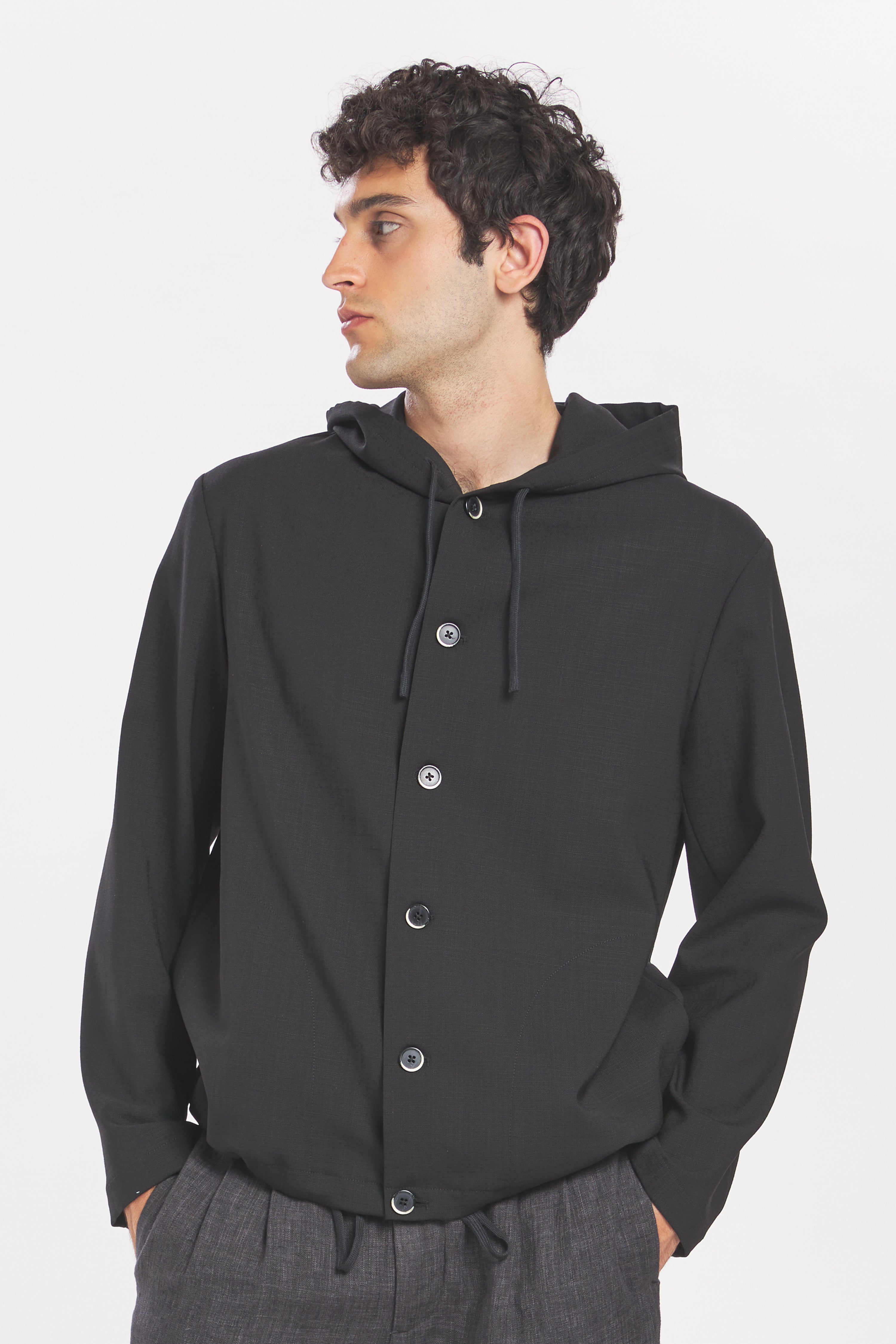 Overshirt Caroman Grana Nero
