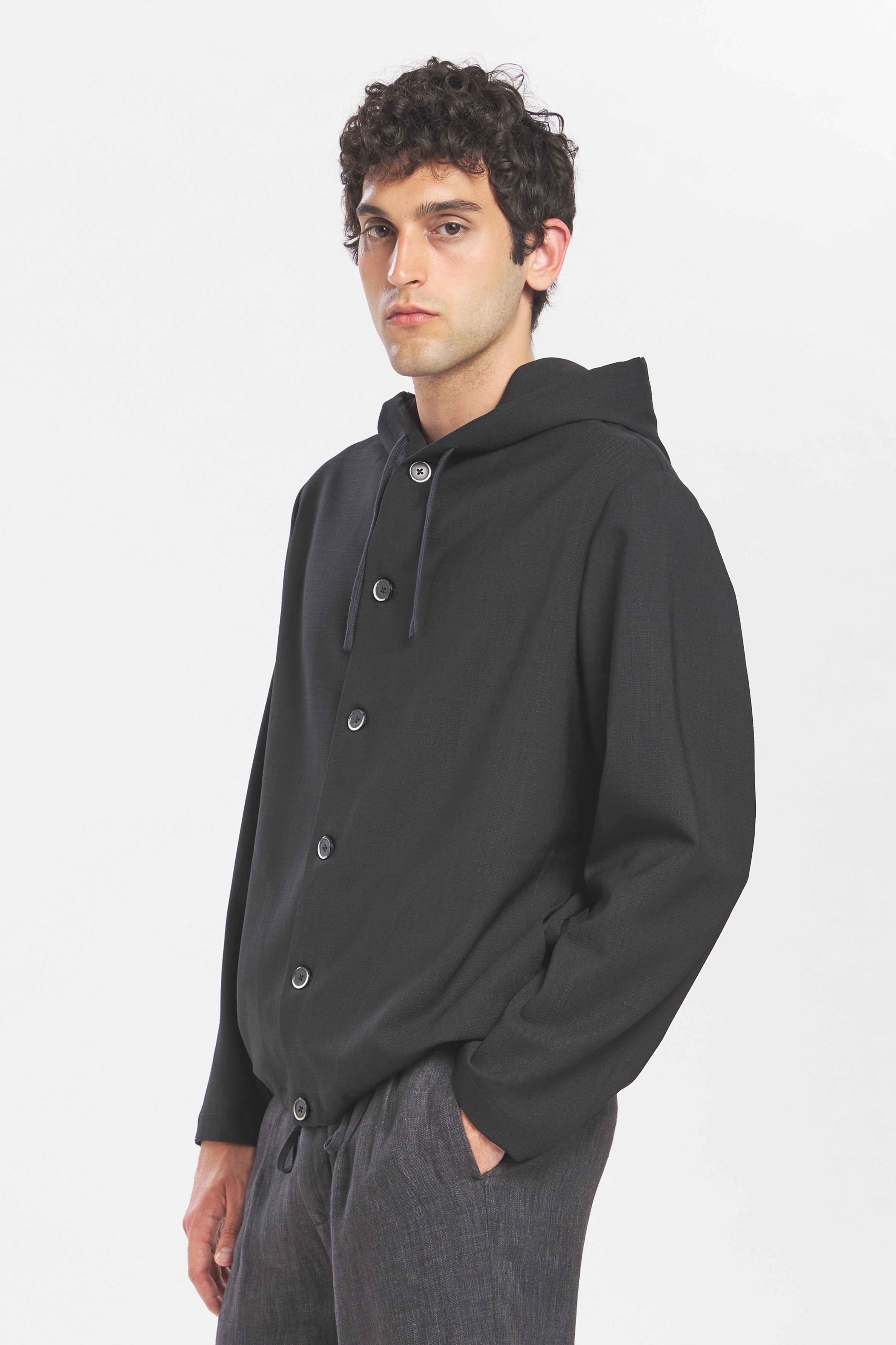 Overshirt Caroman Grana Nero