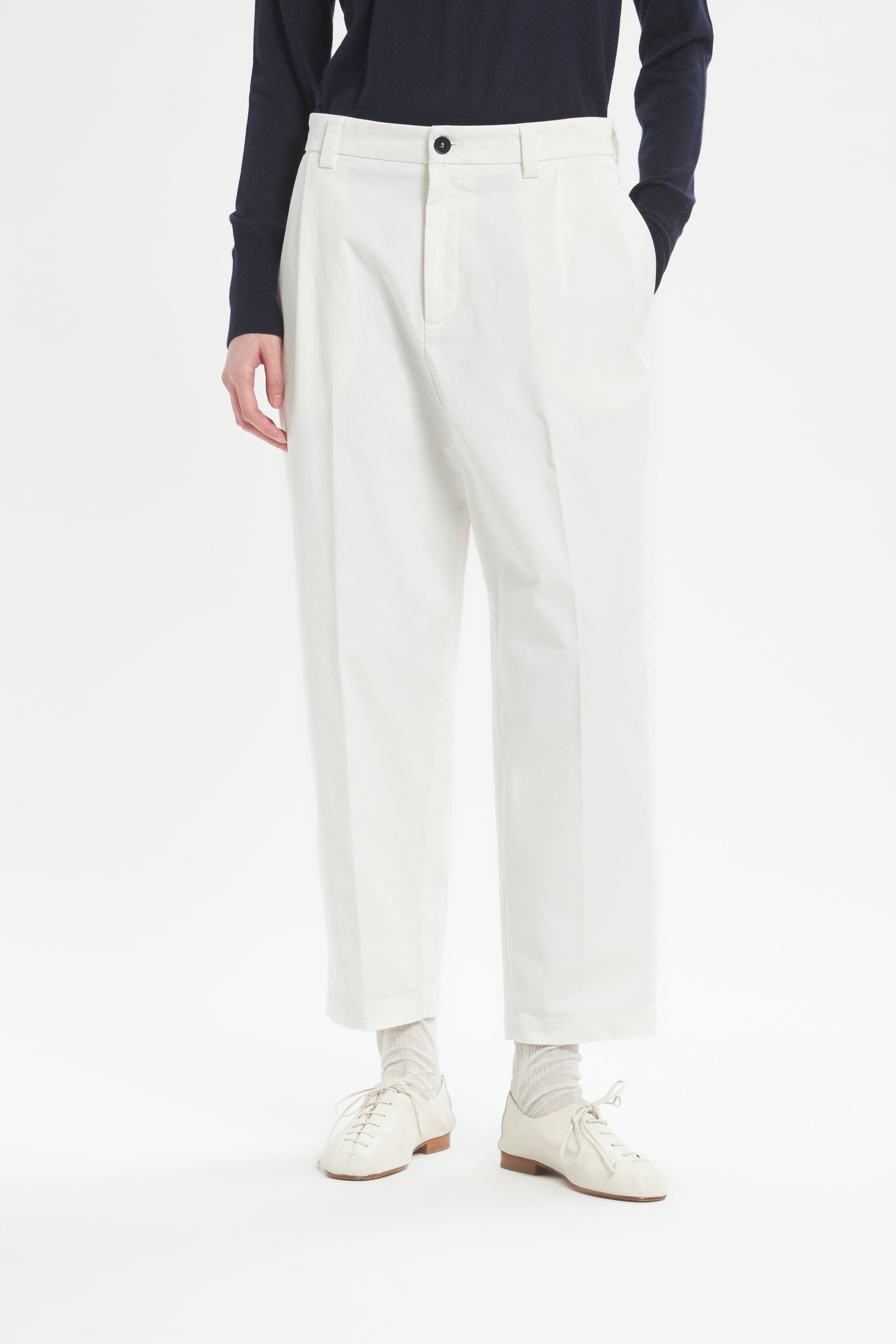 Trousers Roxanne Traverso Bianco