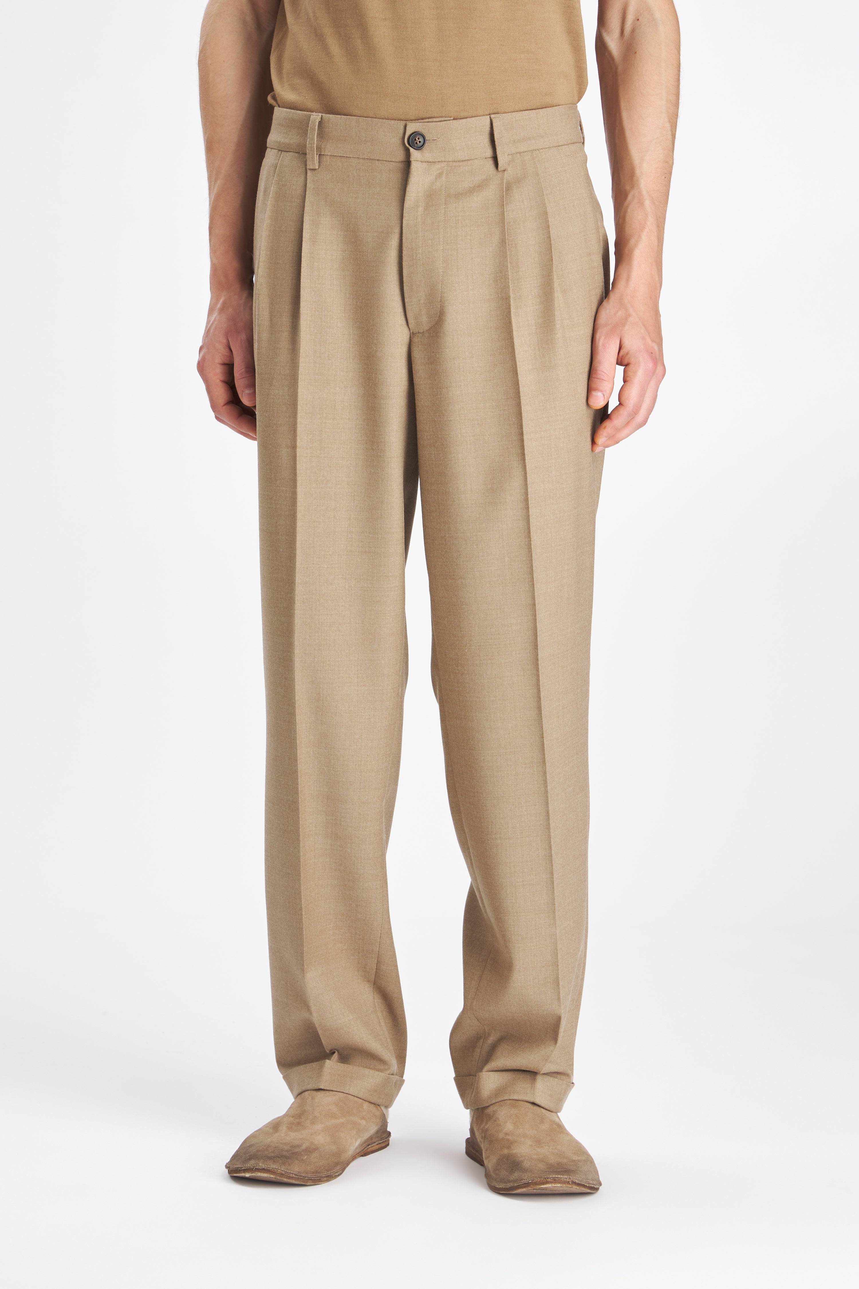 Pantalone Drapier Flan Cammello